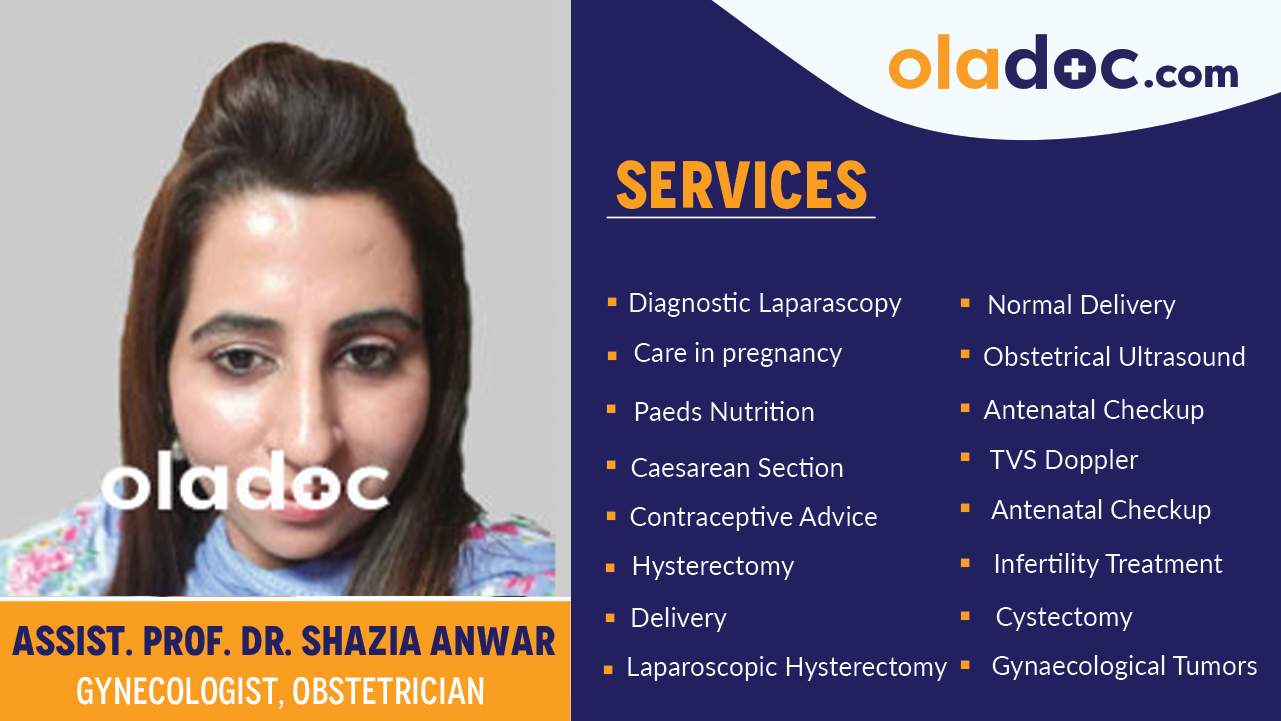 Services provided by Dr. Shazia Anwar